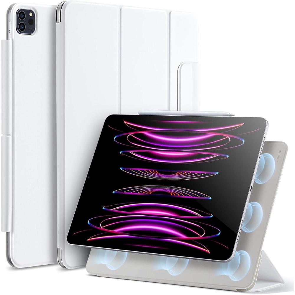 imageESR for iPad Pro 13 Inch Case M5M4 20252024 Powerful Magnetic Attachment Slim Trifold Stand Case Supports Pencil Pro amp PencilUSBC Auto WakeSleep Durable Protection Rebound Series BlackBrilliant White