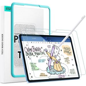 ESR 2 Pack Screen Protector for iPad A16 11th/10th Generation (11 Inch/10.9, 2025/2022), 9H Tempered Glass Film Guard with Alignment Frame, Anti-Scratch, Bubble Free, HD Clarity, Apple Pencil Support(2 Pack Paper-Feel)