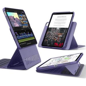 ESR for iPad A16 Case, iPad 11th/10th Generation Case (2025/2022), Removable Magnetic Cover, Adjustable Portrait/Landscape Stand with Raised Screen View, 9 Standing Angles, Blue(Purple)