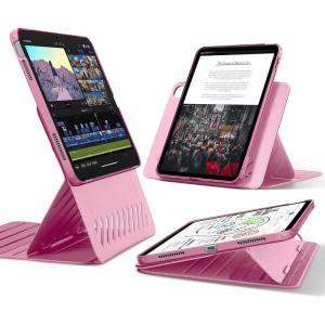 ESR for iPad A16 Case, iPad 11th/10th Generation Case (2025/2022), Removable Magnetic Cover, Adjustable Portrait/Landscape Stand with Raised Screen View, 9 Standing Angles, Blue(Pink)