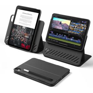 ESR for iPad Air 11 Inch Case M3/M2 (2025/2024), iPad Air 5th/4th Gen Case (2022/2020) 10.9 Inch, Removable Magnetic Cover, Adjustable Portrait/Landscape Stand, 9 Standing Angles, Light Blue(Durable Black)