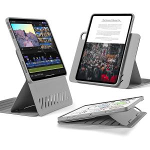 ESR for iPad Air 11 Inch Case M3/M2 (2025/2024), iPad Air 5th/4th Gen Case (2022/2020) 10.9 Inch, Removable Magnetic Cover, Adjustable Portrait/Landscape Stand, 9 Standing Angles, Light Blue(Gray)