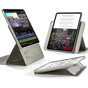 ESR for iPad Air 13 Inch Case (2025/2024) M3/M2, Removable Magnetic Cover, Adjustable Portrait/Landscape Stand with Raised Screen View, 9 Standing Angles, Shift Series, Brown(Titanium)