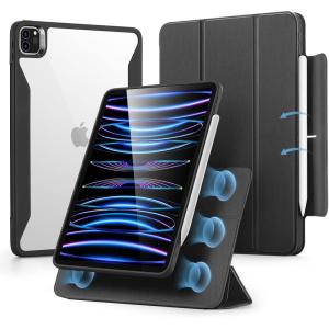 ESR for iPad Pro 11 Inch Case (M5/M4) 2025/2024, Removable Magnetic Cover with Pencil Holder, Vertical Stand, Fully Supports Pencil Pro and Pencil (USB-C), Rebound 360 Series, Black(Durable Black)