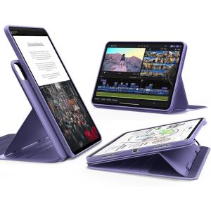 ESR for iPad Pro 11 Inch Case (M5/M4) 2025/2024, Rotating Case with Removable Magnetic Cover, Adjustable Portrait/Landscape Stand, 9 Standing Angles, Shift Series, Blue(Purple)