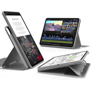 ESR for iPad Pro 11 Inch Case (M5/M4) 2025/2024, Rotating Case with Removable Magnetic Cover, Adjustable Portrait/Landscape Stand, 9 Standing Angles, Shift Series, Blue(Grey)