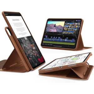 ESR for iPad Pro 11 Inch Case (M5/M4) 2025/2024, Rotating Case with Removable Magnetic Cover, Adjustable Portrait/Landscape Stand, 9 Standing Angles, Shift Series, Blue(Brown)