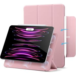 ESR for iPad Pro 13 Inch Case (M5/M4) 2025/2024, Powerful Magnetic Attachment, Slim Trifold Stand Case, Supports Pencil Pro & Pencil(USB-C), Auto Wake/Sleep, Durable Protection, Rebound Series, Black(Pink)