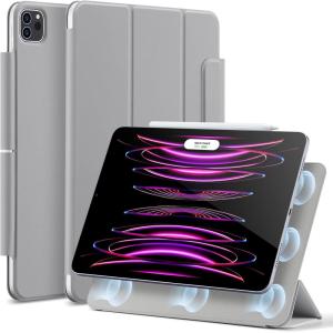 ESR for iPad Pro 13 Inch Case (M5/M4) 2025/2024, Powerful Magnetic Attachment, Slim Trifold Stand Case, Supports Pencil Pro & Pencil(USB-C), Auto Wake/Sleep, Durable Protection, Rebound Series, Black(Grey)