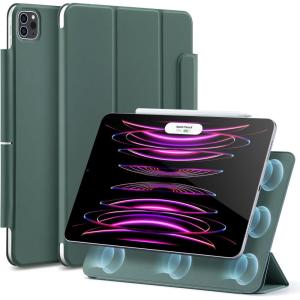 ESR for iPad Pro 13 Inch Case (M5/M4) 2025/2024, Powerful Magnetic Attachment, Slim Trifold Stand Case, Supports Pencil Pro & Pencil(USB-C), Auto Wake/Sleep, Durable Protection, Rebound Series, Black(Green)