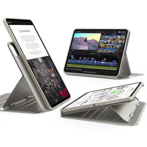 ESR for iPad Pro 13 Inch Case (M5/M4) 2025/2024, Rotating Case with Removable Magnetic Cover, Adjustable Portrait/Landscape Stand, 9 Standing Angles, Shift Series, Black(Titanium)