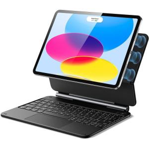 ESR iPad 11th(A16, 2025)/10th Gen Case with Keyboard, Magic Keyboard for iPad 10.9″, Case with Floating Cantilever Stand, Springy Backlit Keys, Multi-Touch Trackpad, Rebound Series, Black(Black)