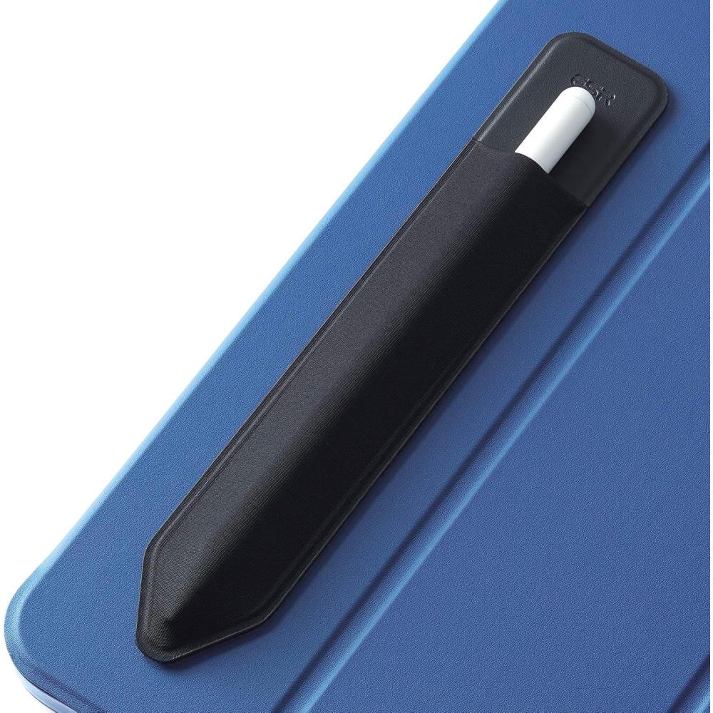 imageESR Pencil Case Holder Compatible with The Pencil Pro and 1st and 2nd Gen Elastic Pocket for Stylus Pen Pencil Protected and Safe Pouch Adhesive Sleeve Attached to Case for Pencil BlackBlack