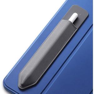 ESR Pencil Case Holder Compatible with The Pencil (Pro and 1st and 2nd Gen), Elastic Pocket for Stylus Pen [Pencil Protected and Safe] Pouch Adhesive Sleeve Attached to Case for Pencil, Black(Dark Grey)