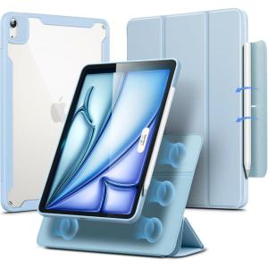 ESR for iPad Air 11 Inch Case M3/M2 (2025/2024), iPad Air 5th/4th Gen Case (2022/2020) 10.9 Inch with Pencil Holder, Removable Magnetic Cover, Vertical Stand, Rebound 360 Series, Green(Blue)