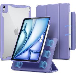 ESR for iPad Air 11 Inch Case M3/M2 (2025/2024), iPad Air 5th/4th Gen Case (2022/2020) 10.9 Inch with Pencil Holder, Removable Magnetic Cover, Vertical Stand, Rebound 360 Series, Green(Purple)