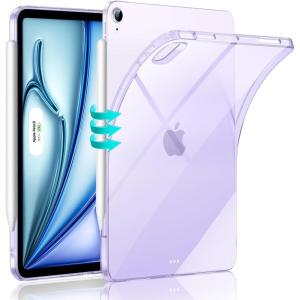 ESR for iPad Air 11 Inch Case M3/M2 (2025/2024), iPad Air 5th/4th Gen(2022/2020), Slim&Light, Yellowing Resistant, Transparent Back Cover, Supports Pencil Pro&Pencil (USB-C), Zero Series, Clear(Clear Purple)
