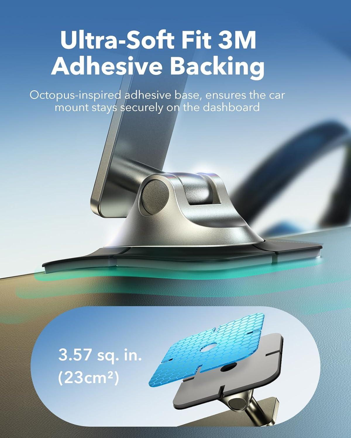 imageESR for 15W MagSafe Car Mount Charger MagSafe Car Charger Air VentDashboard Magnetic Wireless Phone Holder Mount for iPhone 171615141312 Galaxy S25 Pixel 10 Fast ChargingTitanium