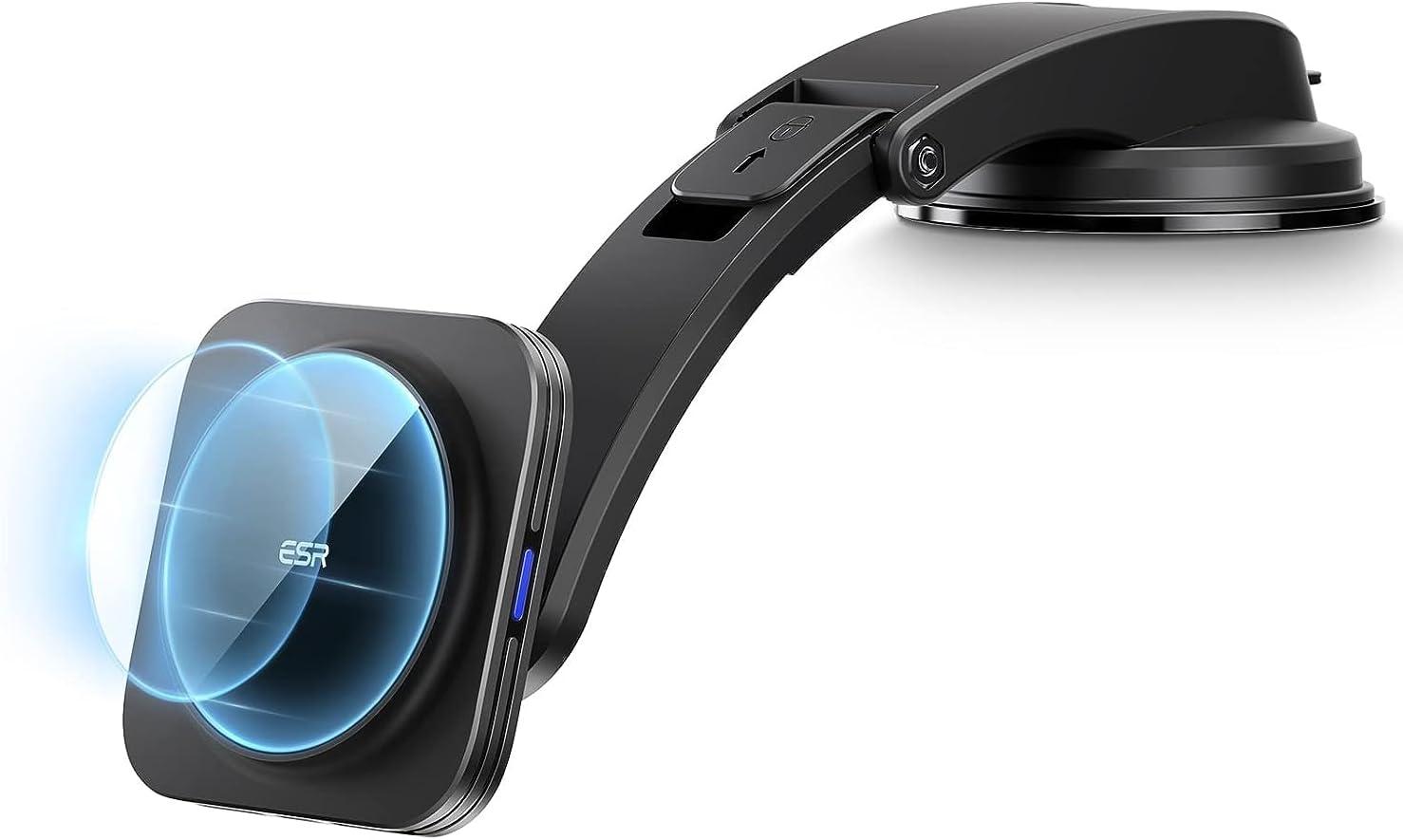 imageESR for 15W MagSafe Car Mount Charger MagSafe Car Charger Dashboard Magnetic Wireless Charging Mount for iPhone 171615141312 Galaxy S25 Pixel 10 Fast Charging Car AccessoriesBlackStandard LowProfile Mount