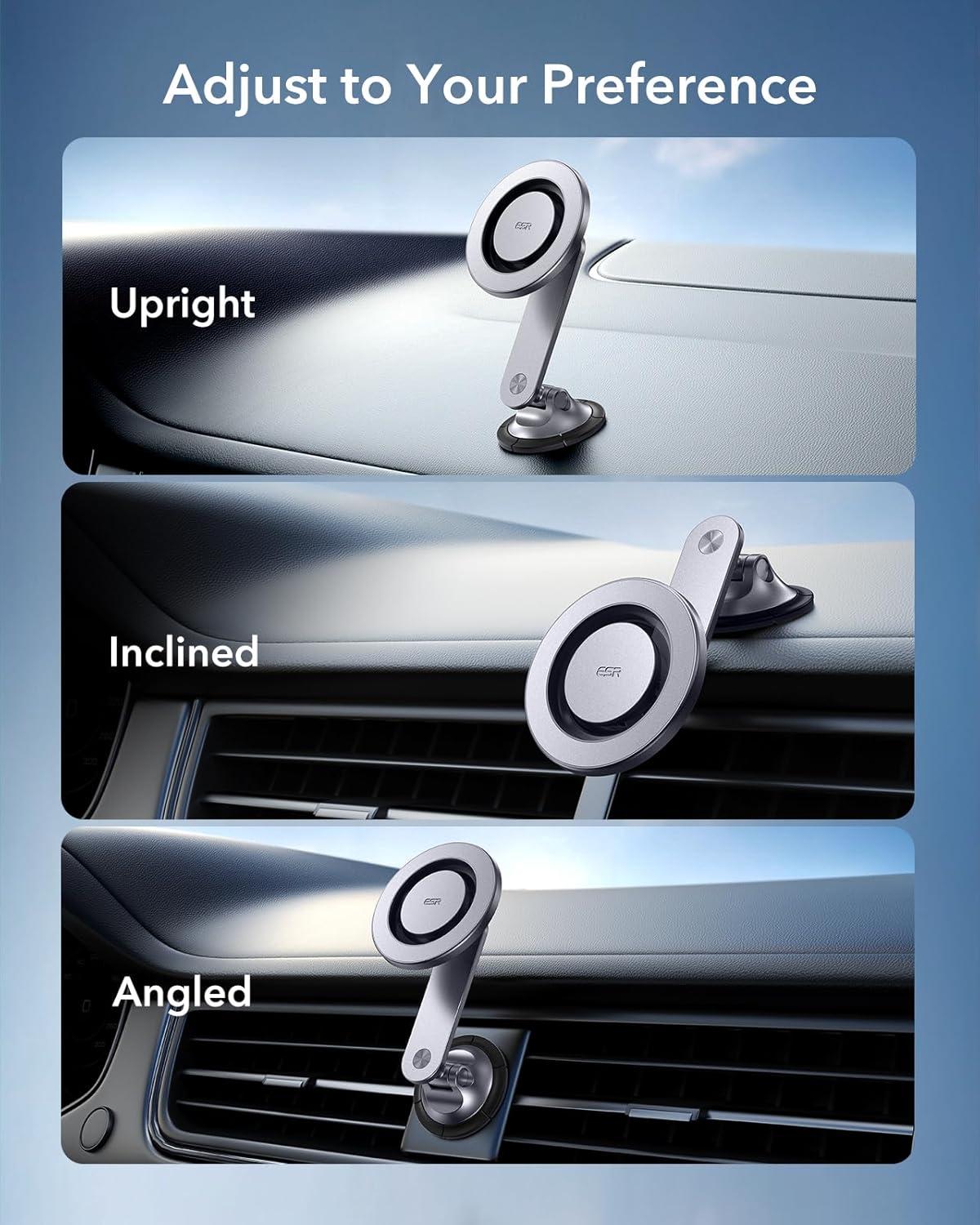 imageESR for MagSafe Car Mount Dashboard Magnetic Phone Holder for Car 360 RotationCar Phone Holder Mount for iPhone 171616e15141312 Galaxy S25 Pixel 10 Strong Magnetswith 2 Metal Rings