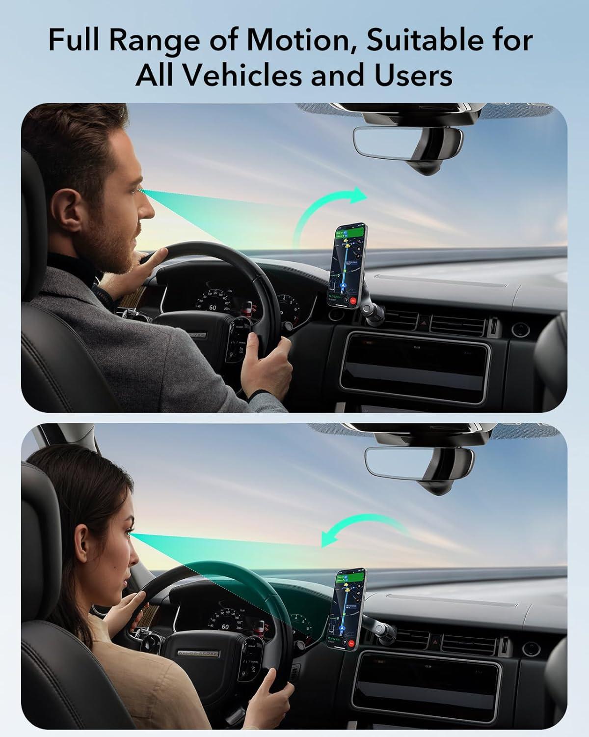 imageESR for MagSafe Car Mount Magnetic Car Phone Holder Mount Air VentDashboard Magnetic Phone Mount for iPhone 171615141312 Galaxy S25 Pixel 10 Strong Magnets Charging Not SupportedBlack360 Rotation