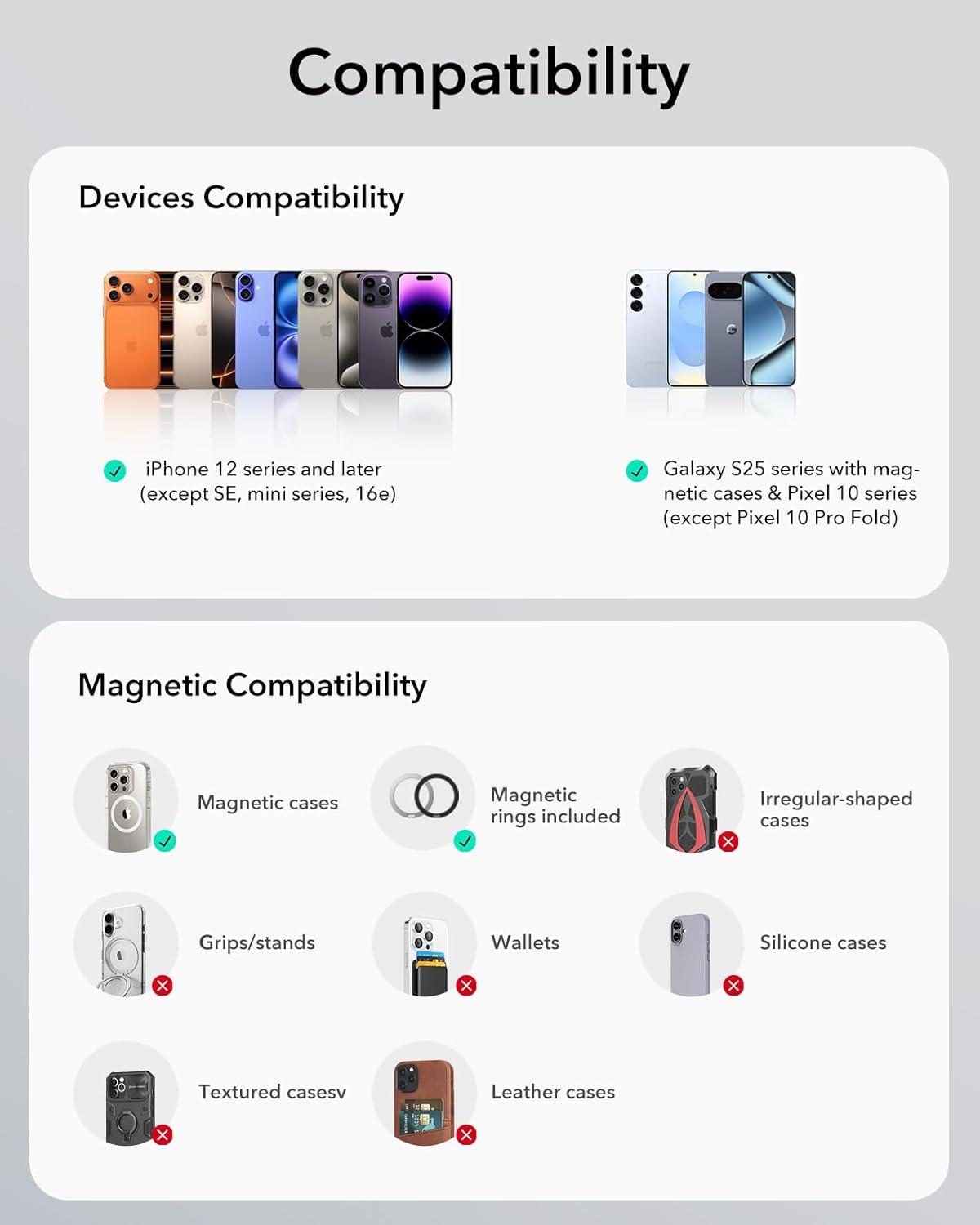 imageESR for MagSafe Car Mount Magnetic Car Phone Holder Mount Air VentDashboard Magnetic Phone Mount for iPhone 171615141312 Galaxy S25 Pixel 10 Strong Magnets Charging Not SupportedBlack Carbon Fiber