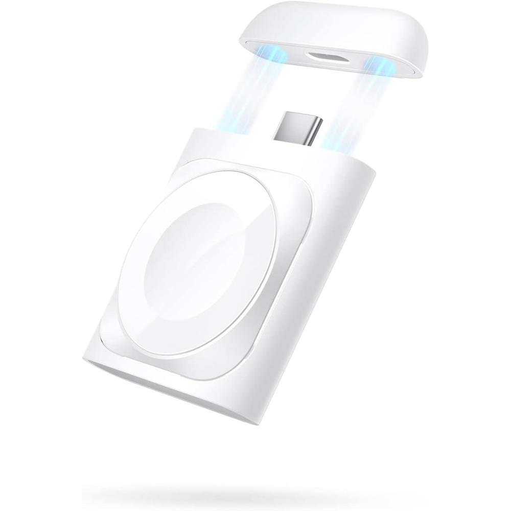 imageESR Portable Charger for Apple Watch Certified Made for Apple Small and Portable Magnetic Cover Fast USBC Charging for Watch Ultra Series 87654321 Classic White