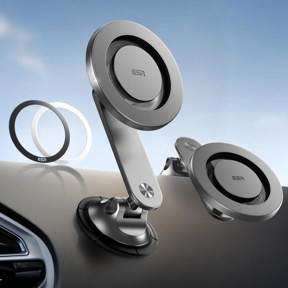 imageESR for MagSafe Car Mount Dashboard Magnetic Phone Holder for Car 360 RotationCar Phone Holder Mount for iPhone 171616e15141312 Galaxy S25 Pixel 10 Strong Magnetswith 2 Metal Rings