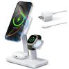 imageESR 25W 3in1 Charger Stand for Magsafe Made for AppleCertified Magnetic Wireless Charger 15W Charging Station for iPhone 1716151413 Apple WatchAirPods Pro PhoneCooling Charger White25W 3in1