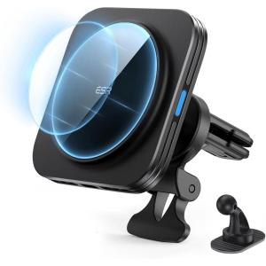 ESR for 15W MagSafe Car Mount Charger with CryoBoost, Phone Cooling MagSafe Car Charger, Air Vent/Dashboard Wireless Charging for iPhone 17/16/15/14/13/12, S25 Series, Pixel 10, Fast Charger(MagSafe 15W – Standard)