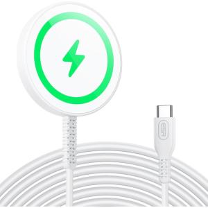 ESR for MagSafe Charger 15W Wireless Charger for iPhone 17/16/15/14/13/12 Apple Magnetic Charging Pad for AirPods 4/3/Pro/Pro 2 Galaxy S25 Series with Dual USB C Ports, Black(Silver)