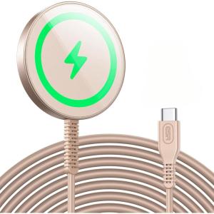 ESR for MagSafe Charger 15W Wireless Charger for iPhone 17/16/15/14/13/12 Apple Magnetic Charging Pad for AirPods 4/3/Pro/Pro 2 Galaxy S25 Series with Dual USB C Ports, Black(Desert Titanium)