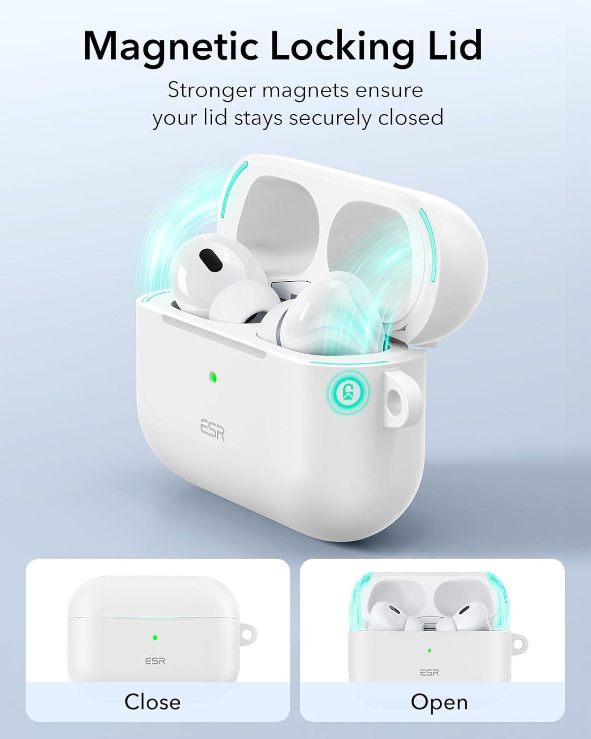 imageESR for AirPods Pro 2 Case Compatible with Airpods Pro Case 2nd 1st Generation 202320222019 Compatible with MagSafe Full Drop Protection Cover with Lanyard Black 2023 2022 2019 with LanyardBWhite