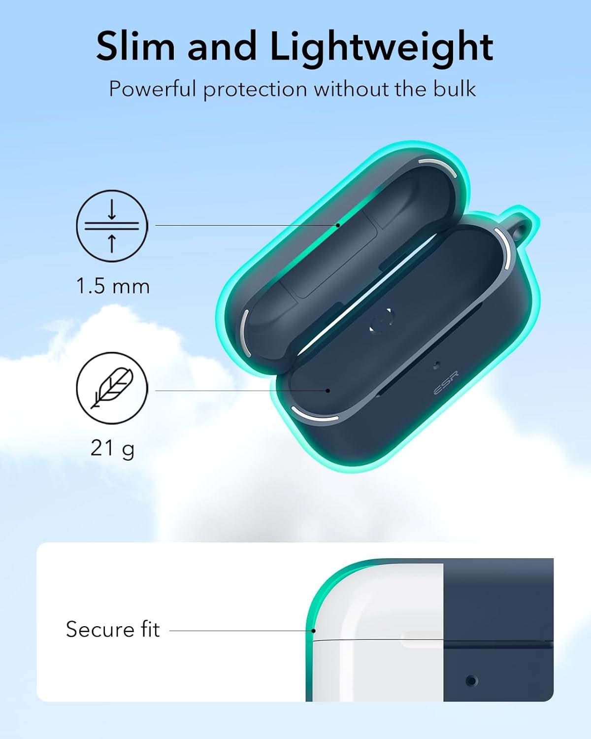 imageESR for AirPods Pro 2 Case Compatible with Airpods Pro Case 2nd 1st Generation 202320222019 Compatible with MagSafe Full Drop Protection Cover with Lanyard Black 2023 2022 2019 with LanyardBBlue