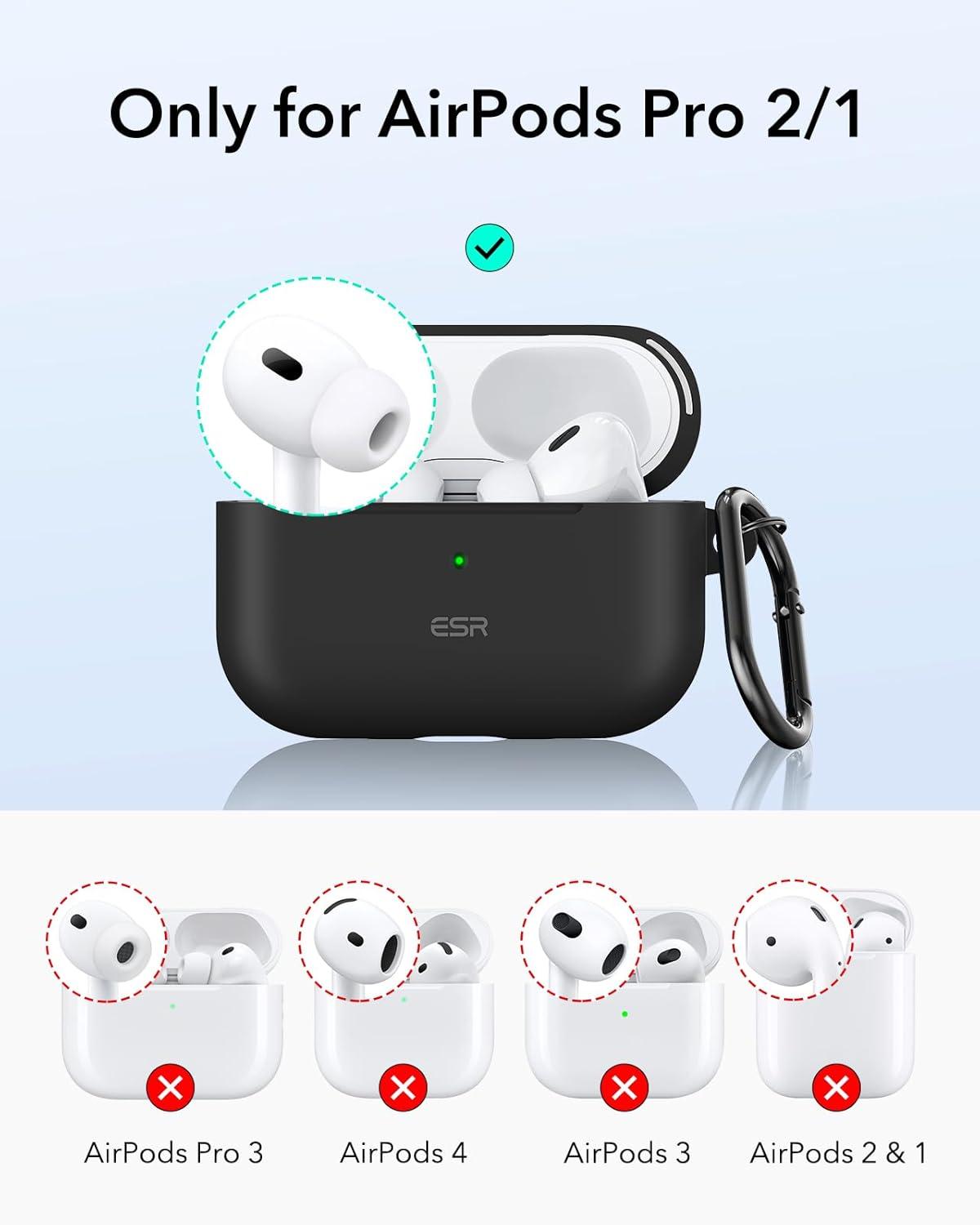 imageESR for AirPods Pro 2 Case Compatible with Airpods Pro Case 2nd 1st Generation 202320222019 Compatible with MagSafe Full Drop Protection Cover with Lanyard Black 2023 2022 2019 with LanyardBBlack