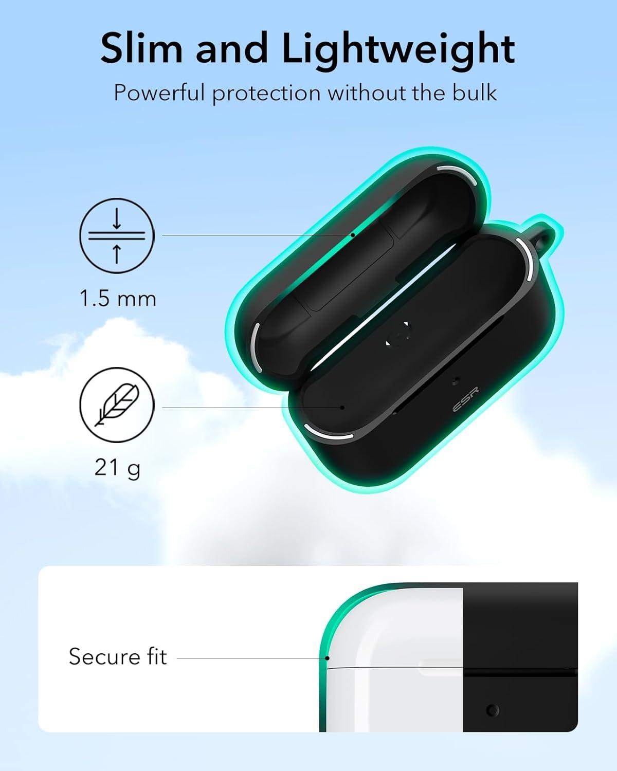 imageESR for AirPods Pro 2 Case Compatible with Airpods Pro Case 2nd 1st Generation 202320222019 Compatible with MagSafe Full Drop Protection Cover with Lanyard Black 2023 2022 2019 with LanyardBBlack