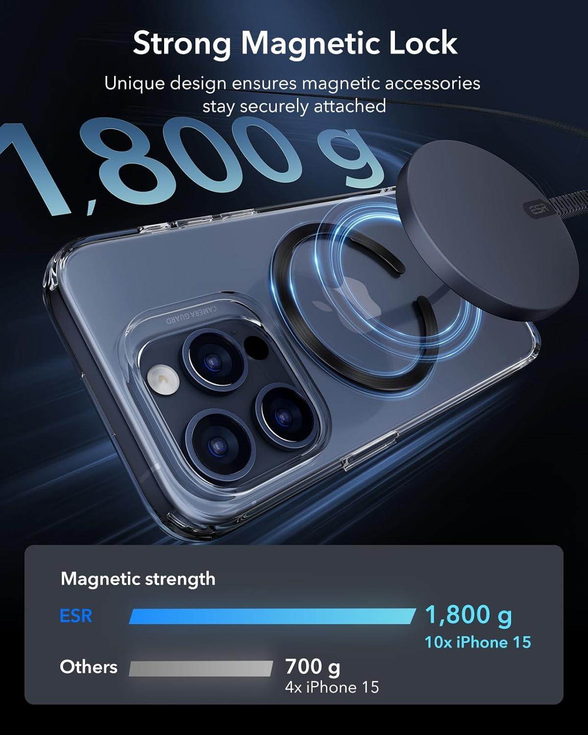 imageESR for MagSafe Sticker MagSafe Ring 2 Pack Metal Ring for Phone caseUniversal Magnetic Wireless Charger Conversion Kit for iPhone 171616e15141312 Samsung Google Black amp SilverBlack Silver 4 Pack