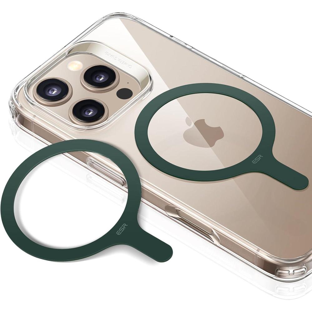 imageESR for MagSafe Sticker 360 MagSafe Ring 2 Pack Metal Ring for Phone Case Universal Metal Wireless Charger Conversion Kit for iPhone 171616e1514131211 Samsung Galaxy Google Pixel 10 WhiteGreen  2 Pack