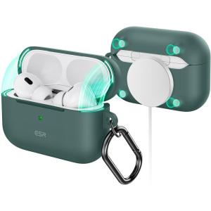 ESR for AirPods Pro 2 Case, Compatible with Airpods Pro Case 2nd / 1st Generation (2023/2022/2019), Compatible with MagSafe, Full Drop Protection Cover with Lanyard, Black | 2023, 2022, 2019, with Lanyard(B-Green)