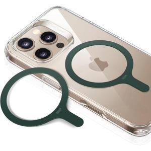ESR for MagSafe Sticker 360, MagSafe Ring, 2 Pack Metal Ring for Phone Case, Universal Metal Wireless Charger Conversion Kit for iPhone 17/16/16e/15/14/13/12/11, Samsung Galaxy, Google Pixel 10, White(Green – 2 Pack)