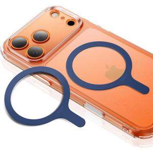 ESR for MagSafe Sticker 360, MagSafe Ring, 2 Pack Metal Ring for Phone Case, Universal Metal Wireless Charger Conversion Kit for iPhone 17/16/16e/15/14/13/12/11, Samsung Galaxy, Google Pixel 10, White(Dark Blue – 2 Pack)