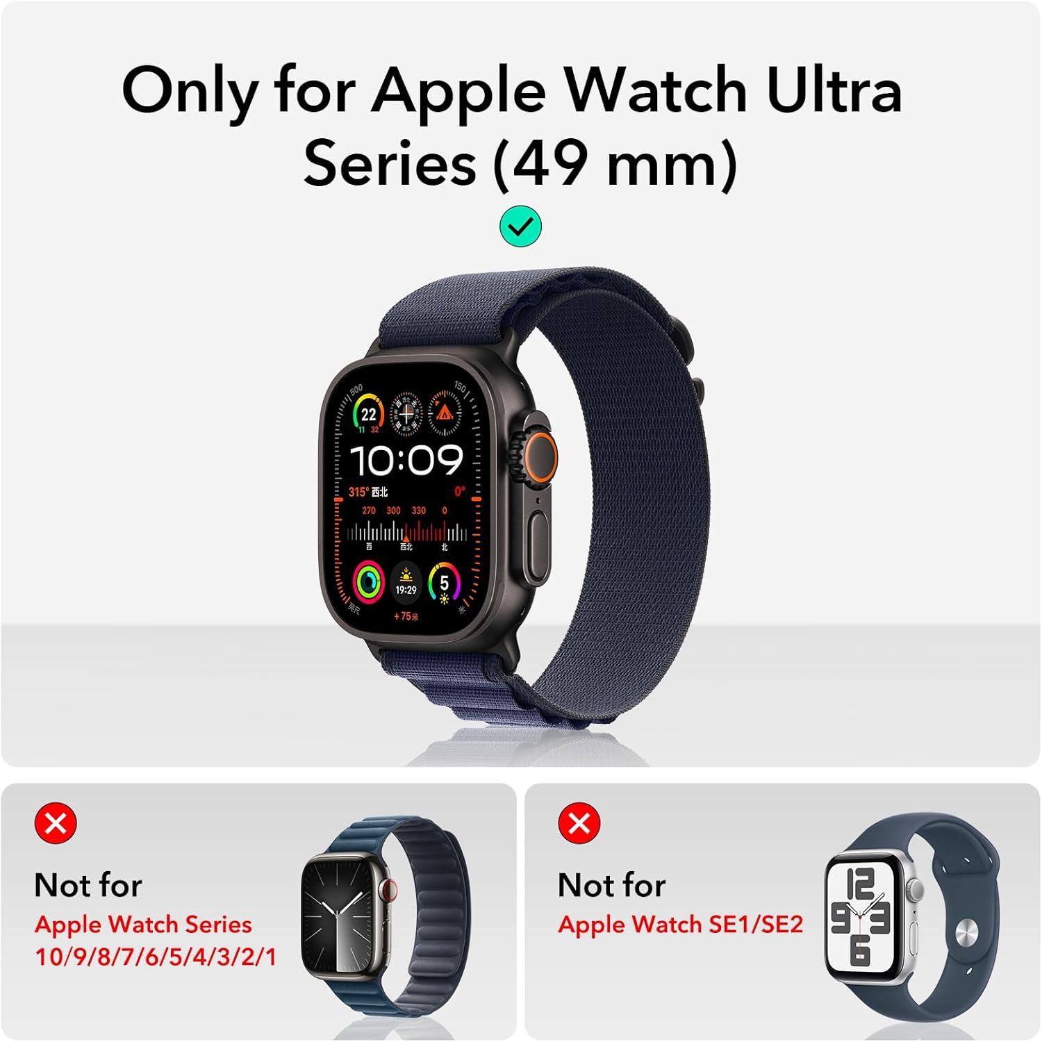 imageESR 2 Pack Armorite Screen Protector for Apple Watch Ultra 3 Ultra 2 Ultra 49 mm Military Grade Protection Tempered Glass Film with Aluminum Alloy Frame Keep Original TitaniumTitanium