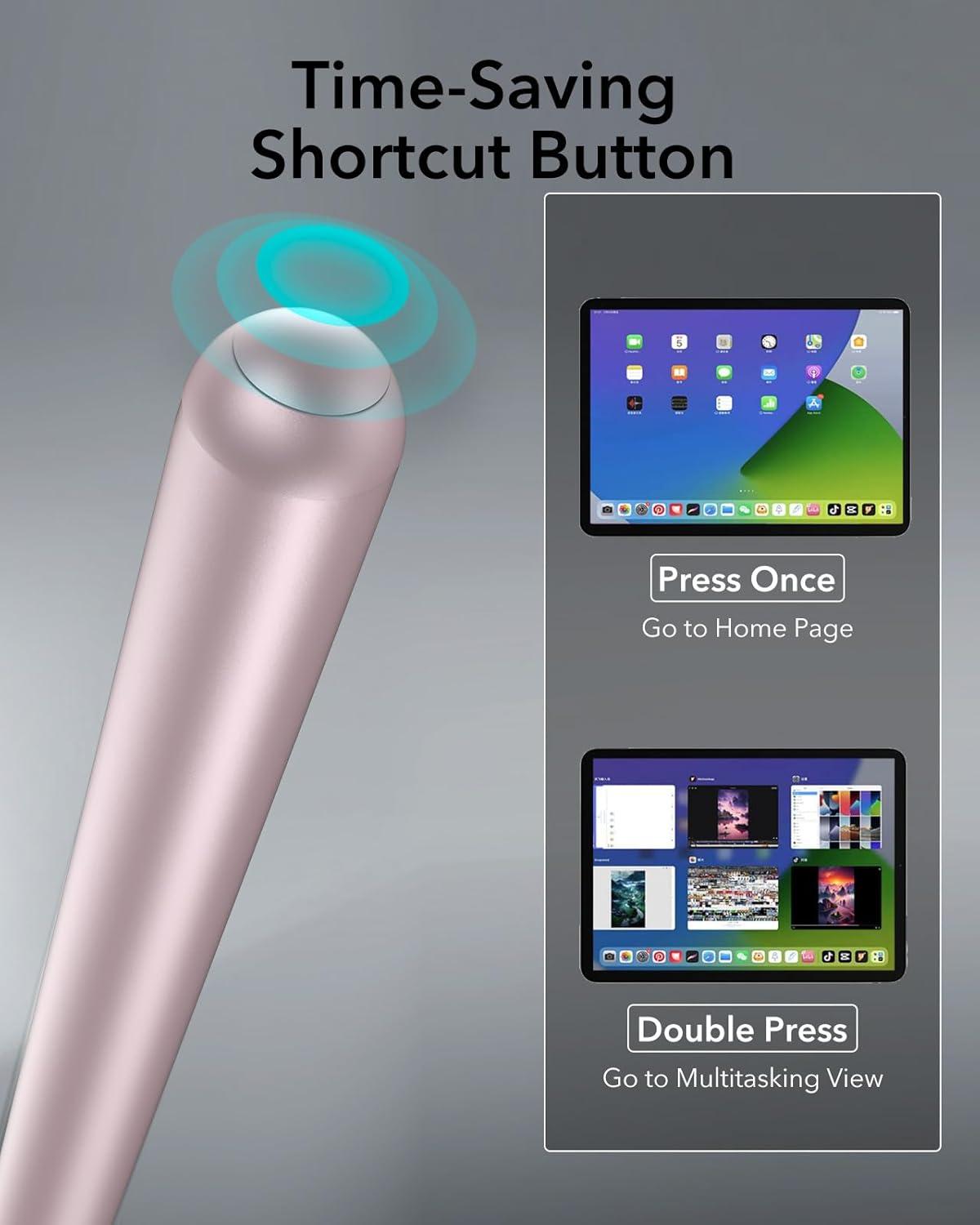 imageESR Stylus Pen for iPad Magnetic Wireless Charging iPad Pencil Digital Pencil Pro with Tilt Sensitivity and Palm Rejection for iPad Pro 12911 iPad Air 54 and iPad Mini 6 PinkPink