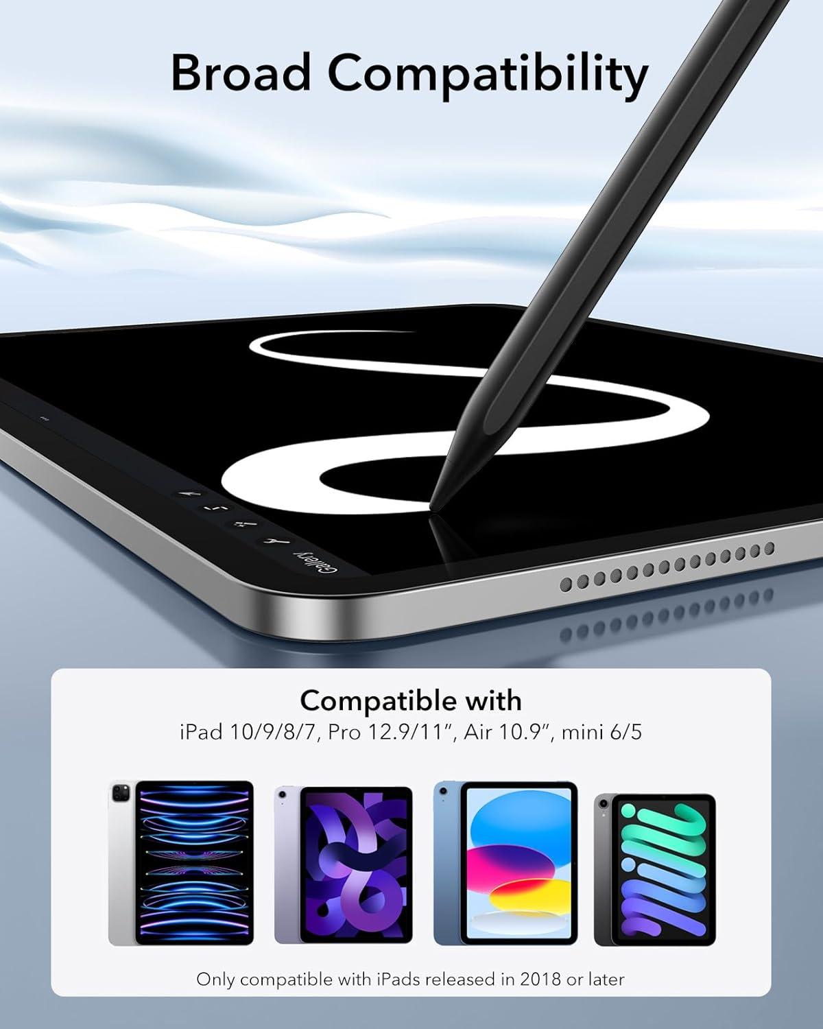 imageESR Stylus Pencil for iPad 9th10th Generation iPad Pencil with Tilt Sensitivity Palm Rejection Stylus Pen Compatible with 20182022 iPad Pro 12911 Inch iPad Air 5th4th iPad mini 65 Black