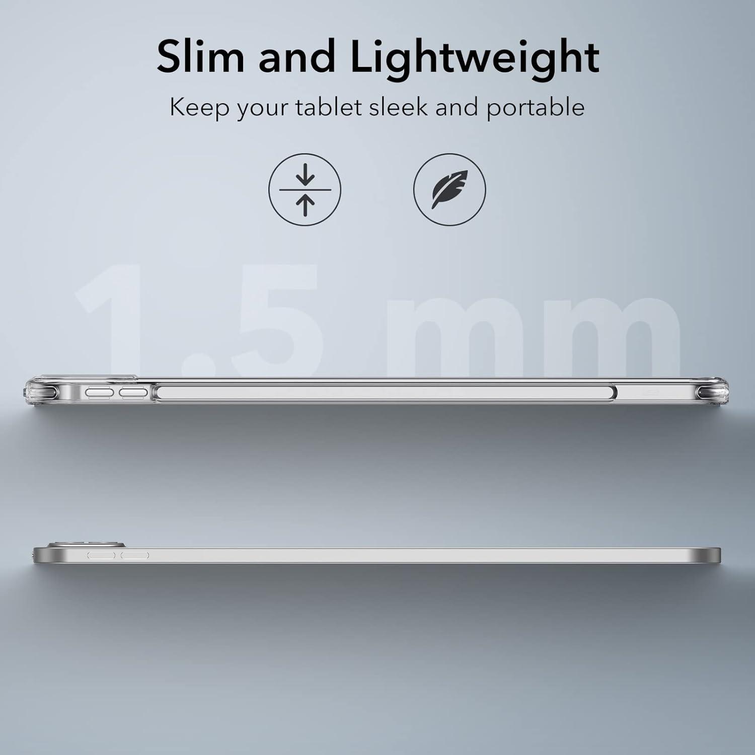 imageESR for iPad Pro 129 Case 129 inch iPad Pro case 20222021 6th5th Generation Thin and Lightweight Yellowing Resistant Hard Back Supports Pencil 2 Classic Series ClearClear