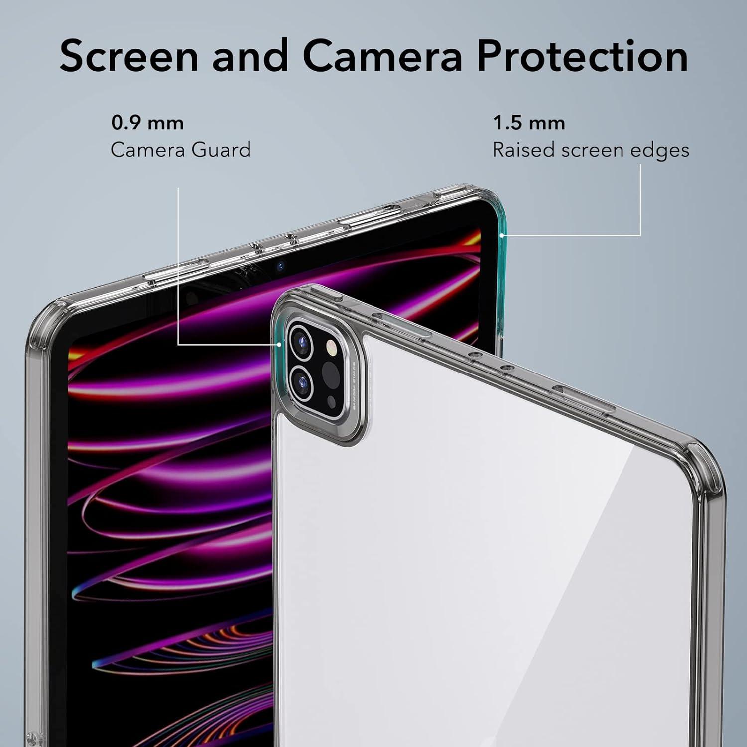 imageESR for iPad Pro 129 Case 129 inch iPad Pro case 20222021 6th5th Generation Thin and Lightweight Yellowing Resistant Hard Back Supports Pencil 2 Classic Series ClearClear Black