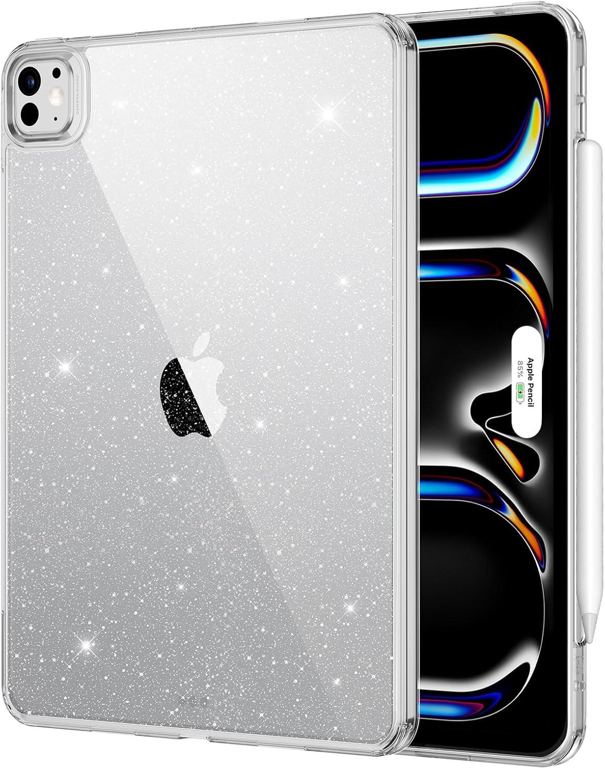 imageESR for iPad Pro 129 Case 129 inch iPad Pro case 20222021 6th5th Generation Thin and Lightweight Yellowing Resistant Hard Back Supports Pencil 2 Classic Series ClearClear Shimmer