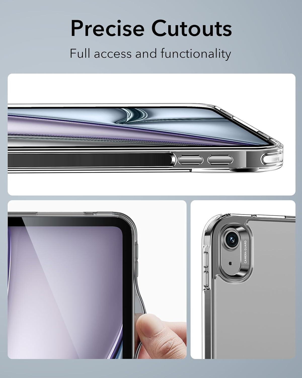 imageESR for iPad Pro 129 Case 129 inch iPad Pro case 20222021 6th5th Generation Thin and Lightweight Yellowing Resistant Hard Back Supports Pencil 2 Classic Series ClearBlack Clear