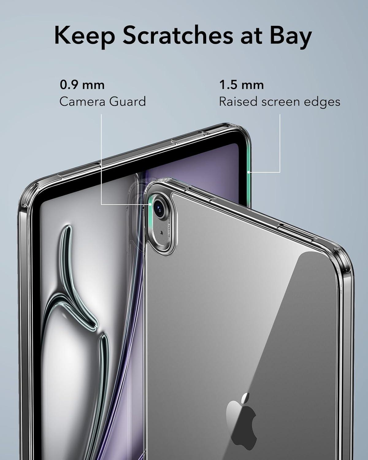 imageESR for iPad Pro 129 Case 129 inch iPad Pro case 20222021 6th5th Generation Thin and Lightweight Yellowing Resistant Hard Back Supports Pencil 2 Classic Series ClearBlack Clear