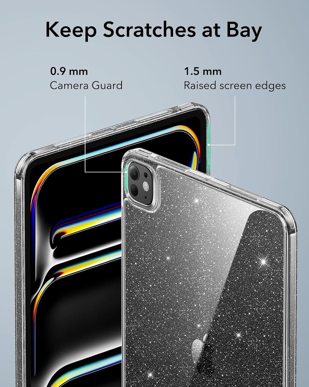 imageESR for iPad Pro 129 Case 129 inch iPad Pro case 20222021 6th5th Generation Thin and Lightweight Yellowing Resistant Hard Back Supports Pencil 2 Classic Series ClearClear Shimmer